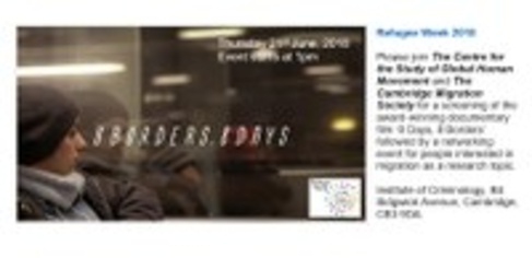 Refugee Week 2018 - FILM - 8 Borders, 8 Days