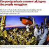 Postgrad courses take on people smugglers